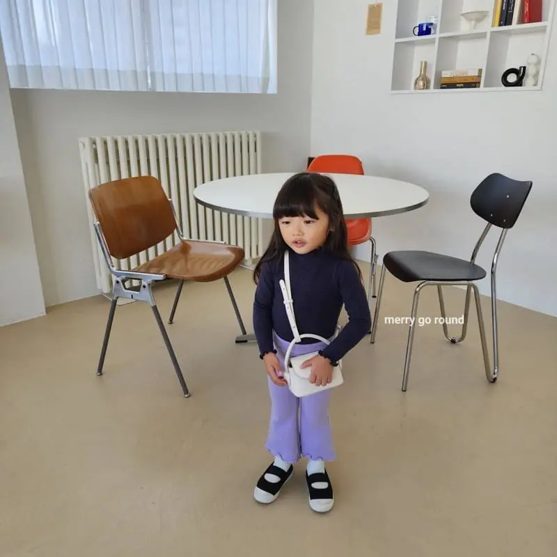 Merry Go Round - Korean Children Fashion - #magicofchildhood - Snow Half Turtleneck Tee - 6
