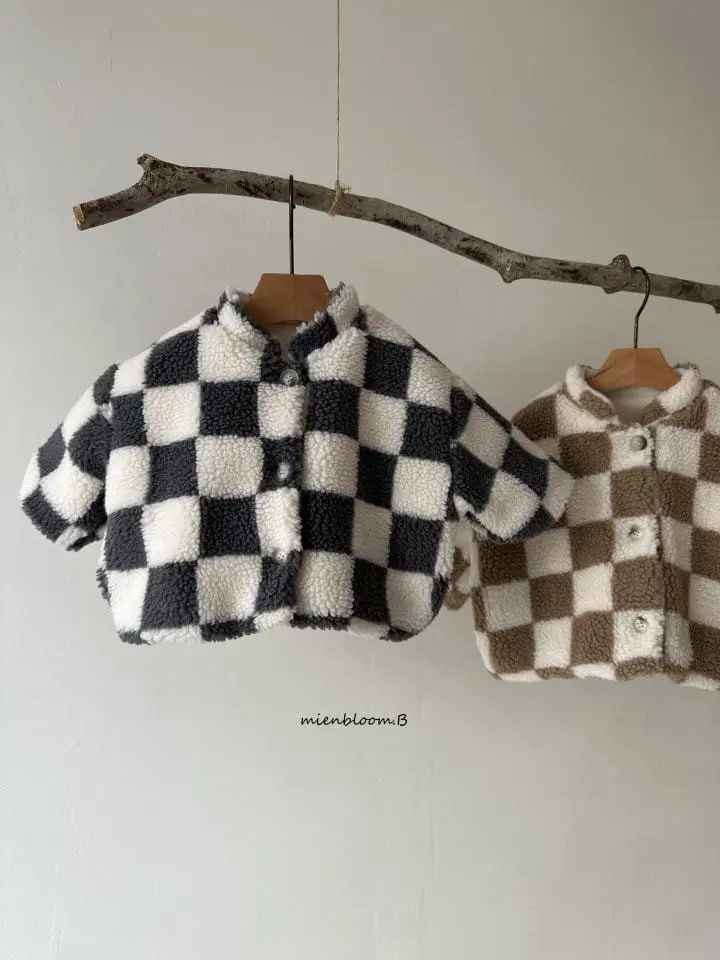 Mienbloom B - Korean Baby Fashion - #babyclothing - Baby Bebe Check Jacket - 2