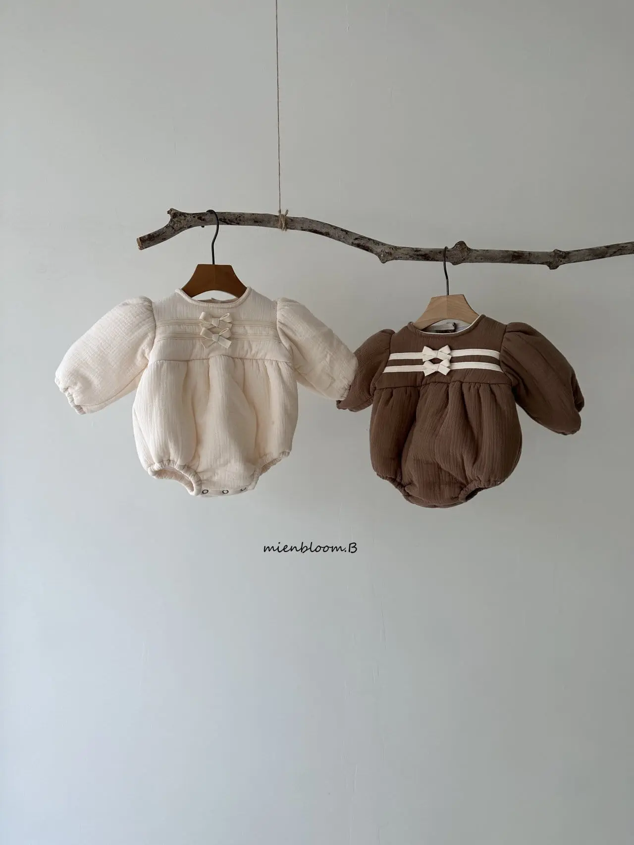 Mienbloom B - Korean Baby Fashion - #babyfashion - Double Ribbon Body Suit - 2