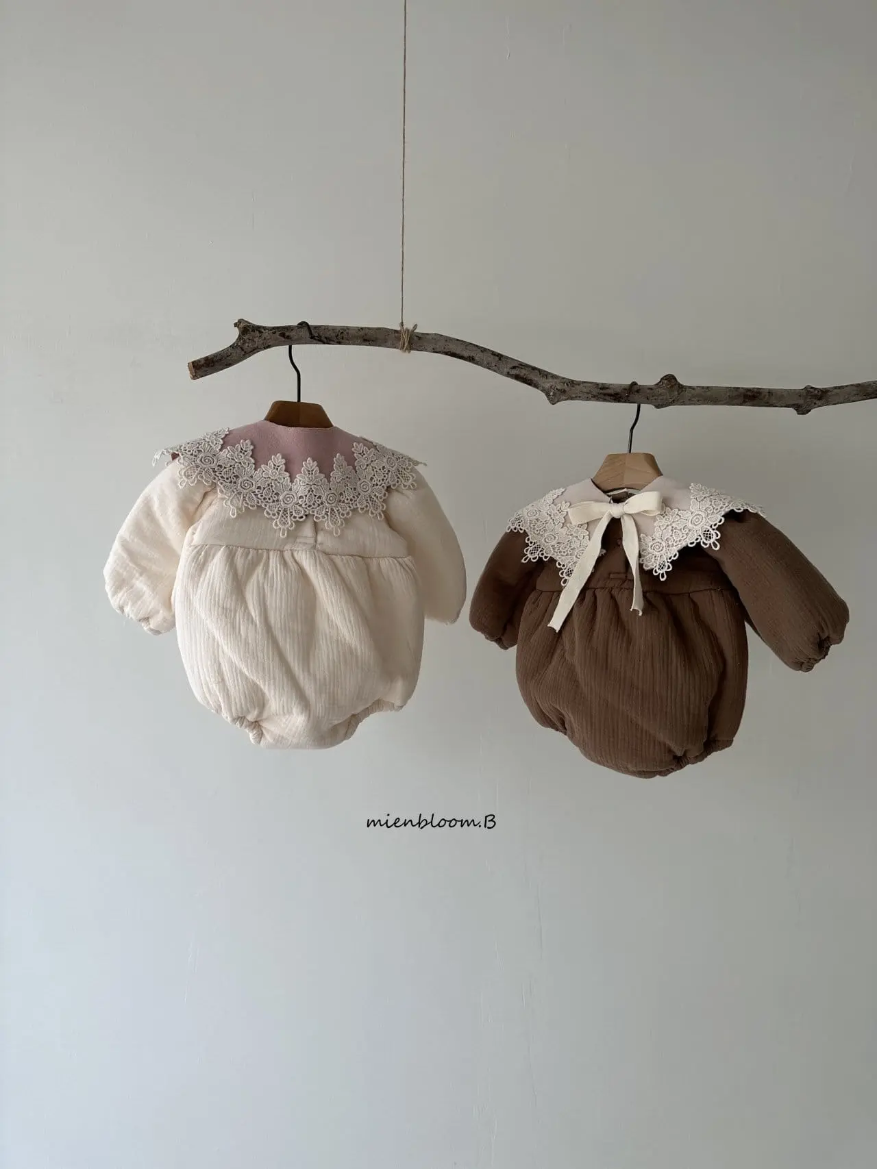 Mienbloom B - Korean Baby Fashion - #babyootd - Double Ribbon Body Suit - 7