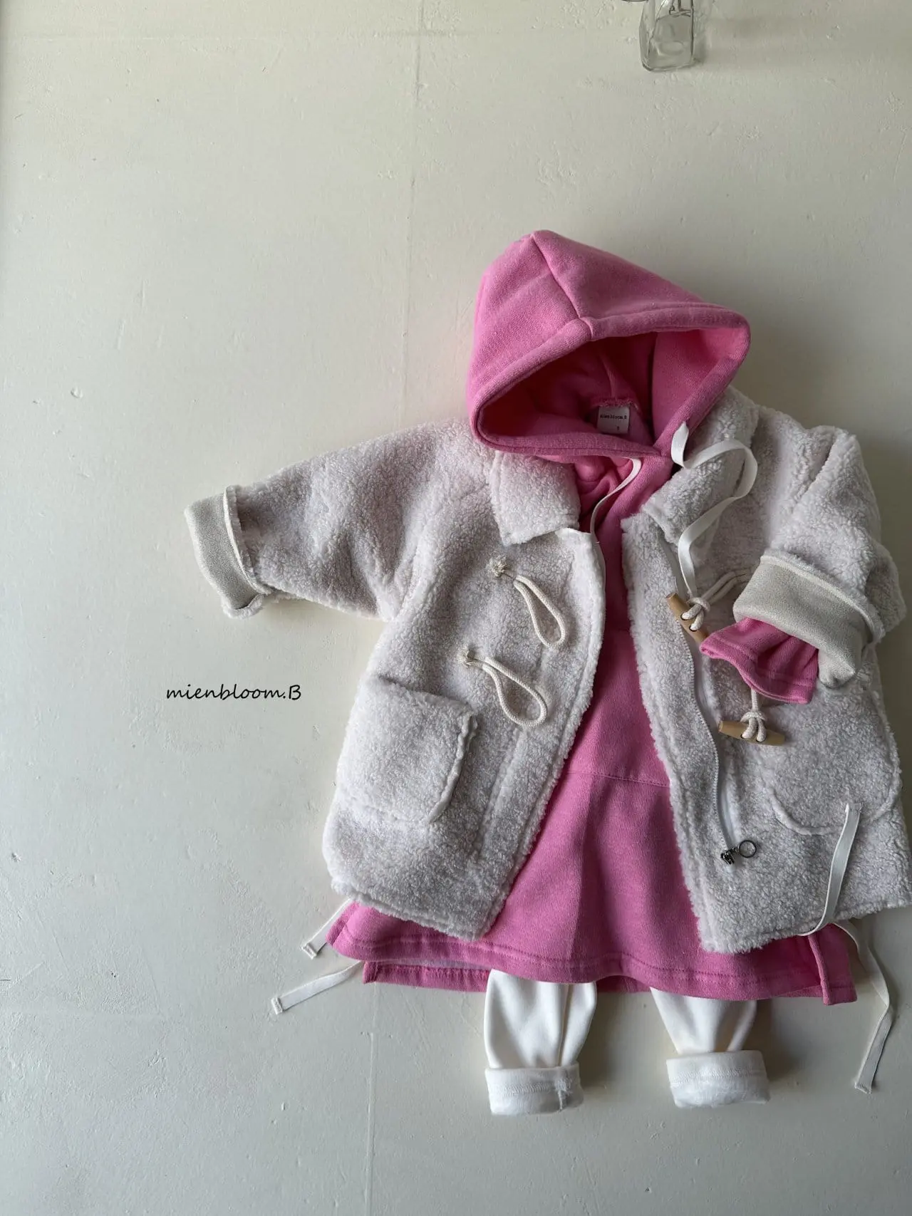 Mienbloom B - Korean Children Fashion - #designkidswear - Hoody Fleece One-Piece - 10