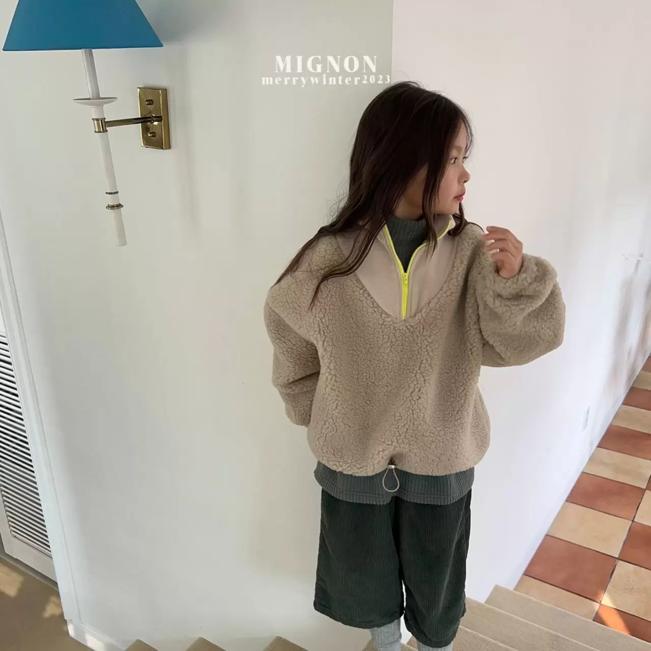 Mignon - Korean Children Fashion - #Kfashion4kids - Boy Crop Half Zip-up - 9