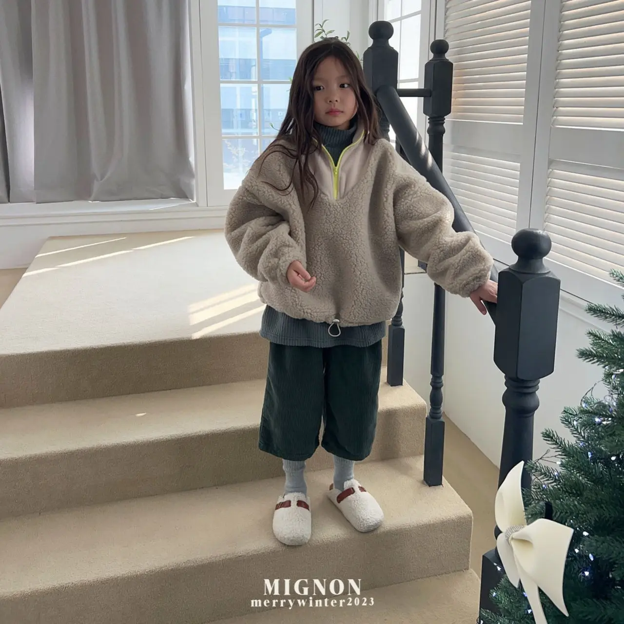 Mignon - Korean Children Fashion - #childofig - Boy Crop Half Zip-up