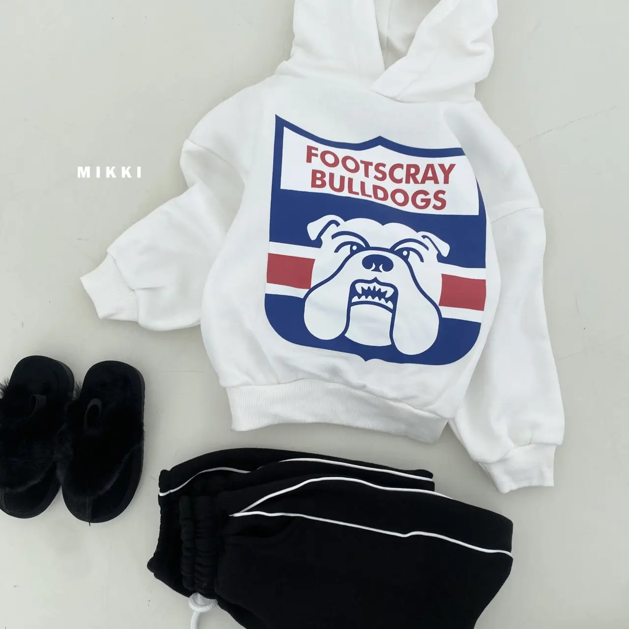 Mikki - Korean Children Fashion - #kidsshorts - Bulldog Hoody Tee - 10