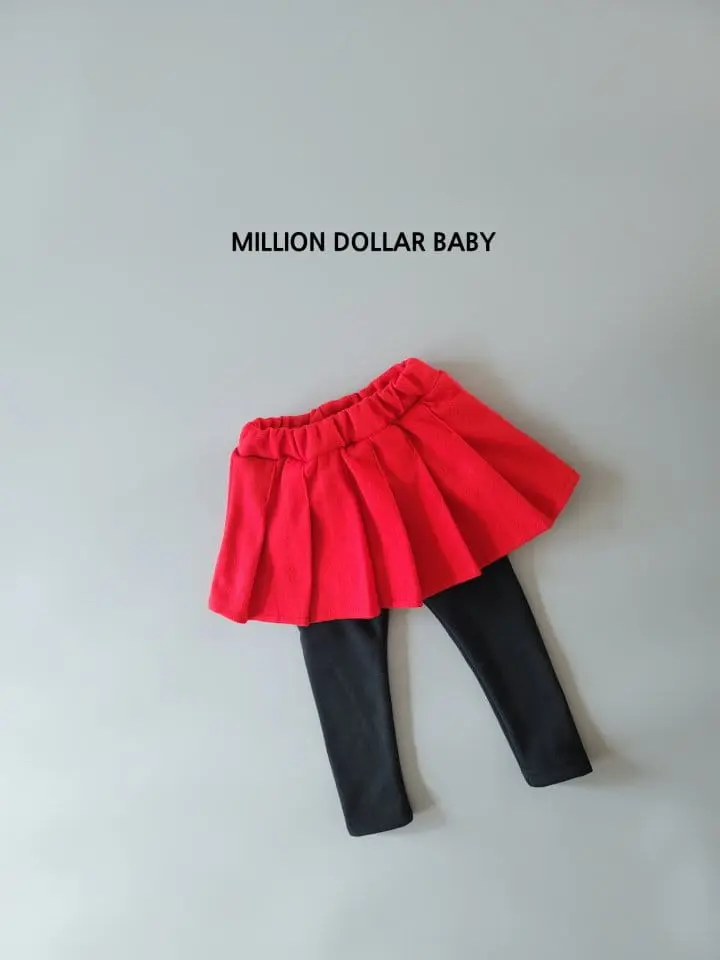 Million Dollar Baby - Korean Children Fashion - #childofig - Pleats Skirt Leggings - 2