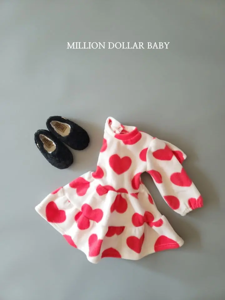 Million Dollar Baby - Korean Children Fashion - #discoveringself - Heart One-Piece - 2