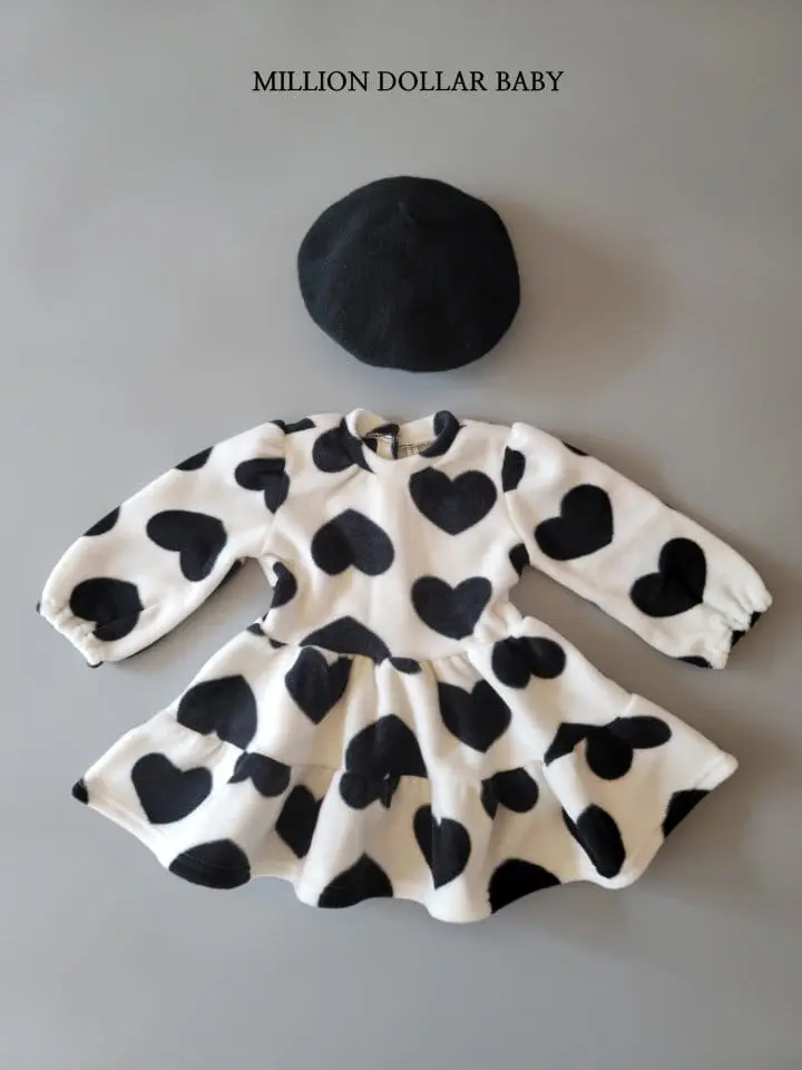 Million Dollar Baby - Korean Children Fashion - #fashionkids - Heart One-Piece - 4