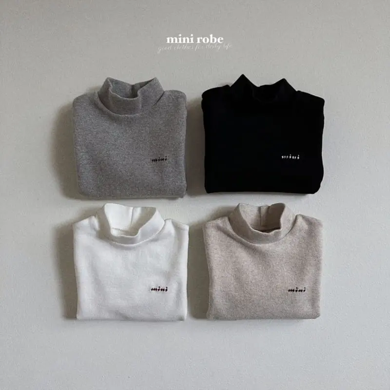 Mini Robe - Korean Baby Fashion - #babyoninstagram - Bebe Mono Turtleneck Tee