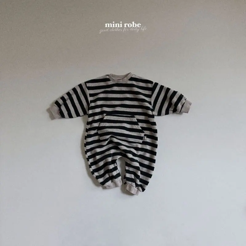 Mini Robe - Korean Baby Fashion - #babyoutfit - Bebe Ppippi Kangaroo Bodysuit - 6