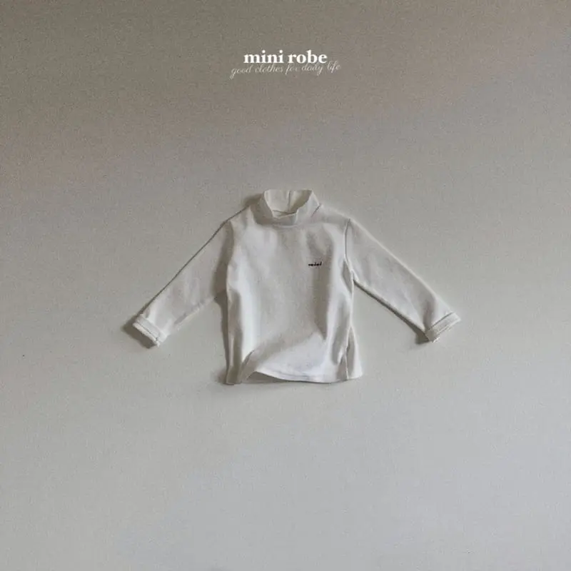 Mini Robe - Korean Baby Fashion - #babyoutfit - Bebe Mono Turtleneck Tee - 4