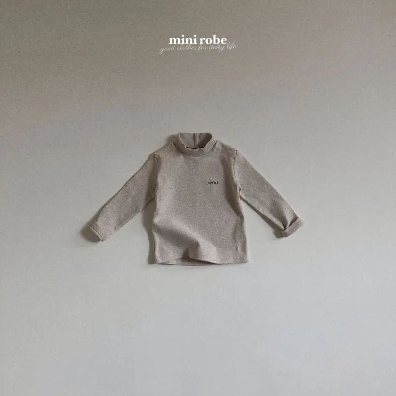 Mini Robe - Korean Baby Fashion - #babywear - Bebe Mono Turtleneck Tee - 5