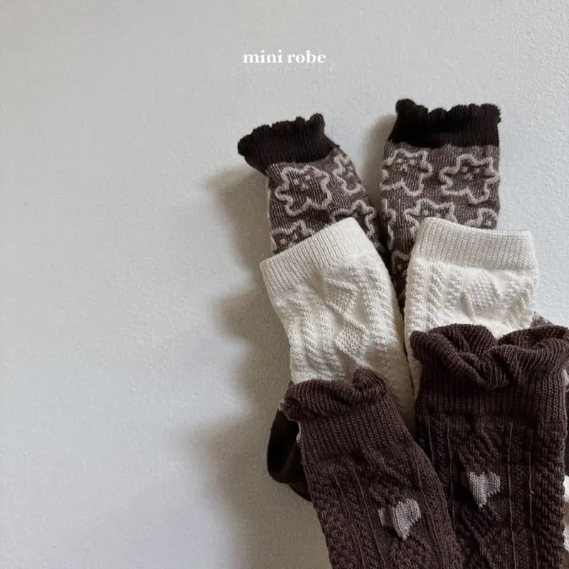 Mini Robe - Korean Baby Fashion - #onlinebabyboutique - Bebe Bear Socks Set - 3