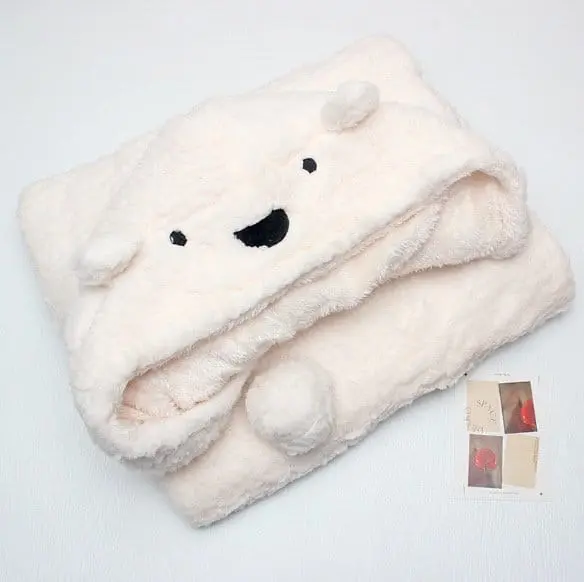 Miso - Korean Children Fashion - #childofig - Bear Hoody Blanket - 3