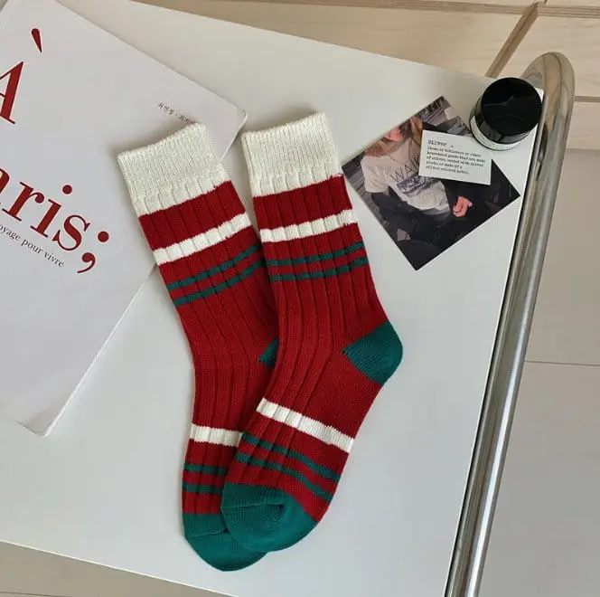 Miso - Korean Children Fashion - #discoveringself - Mom Christmas Socks - 6
