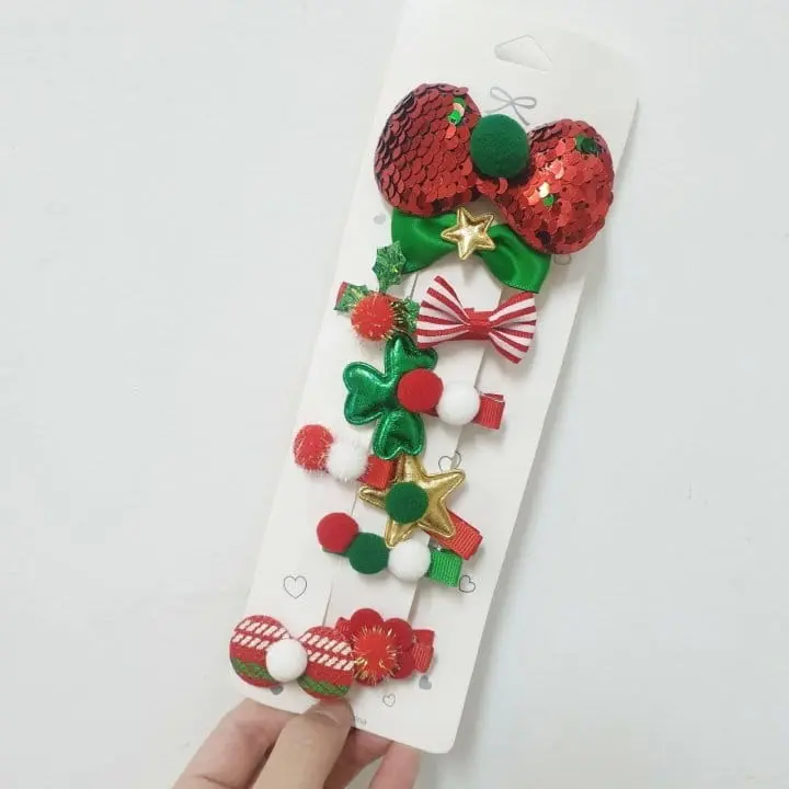 Miso - Korean Children Fashion - #fashionkids - Ten Ten Christmas Hairpin Set