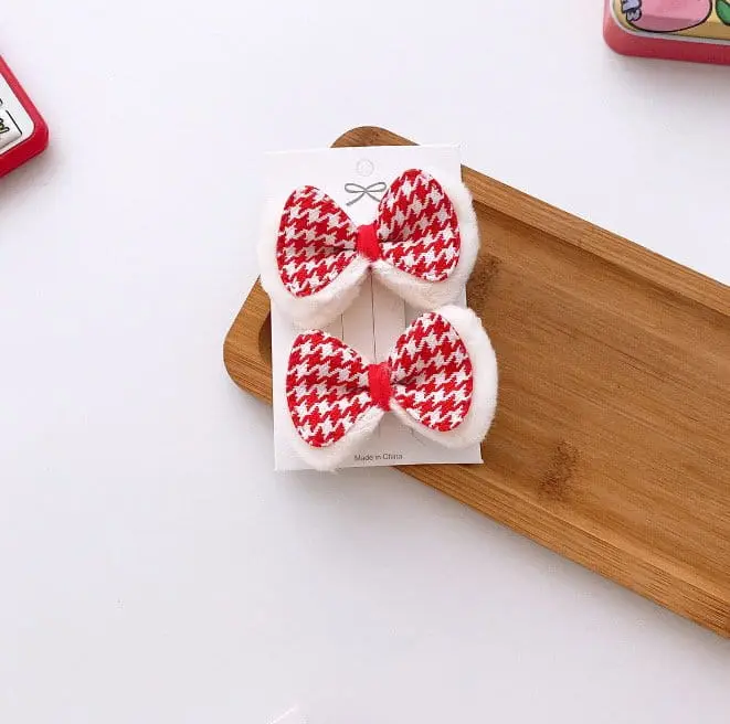 Miso - Korean Children Fashion - #fashionkids - Christmas Ribbon Pin