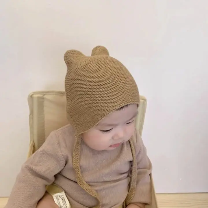 Miso - Korean Children Fashion - #kidsshorts - Choco Knit Hat