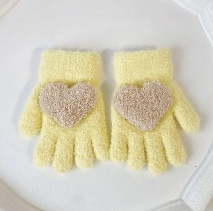Miso - Korean Children Fashion - #kidsshorts - Heart Finger Gloves - 3