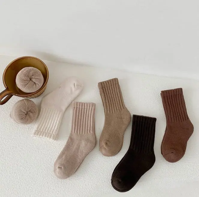 Miso - Korean Children Fashion - #kidsshorts - Winter Rib Socks Set - 4