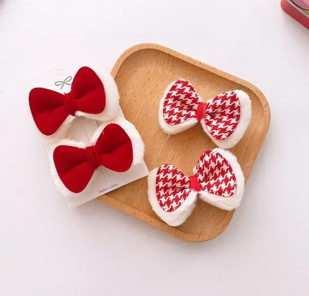 Miso - Korean Children Fashion - #kidsstore - Christmas Ribbon Pin - 3