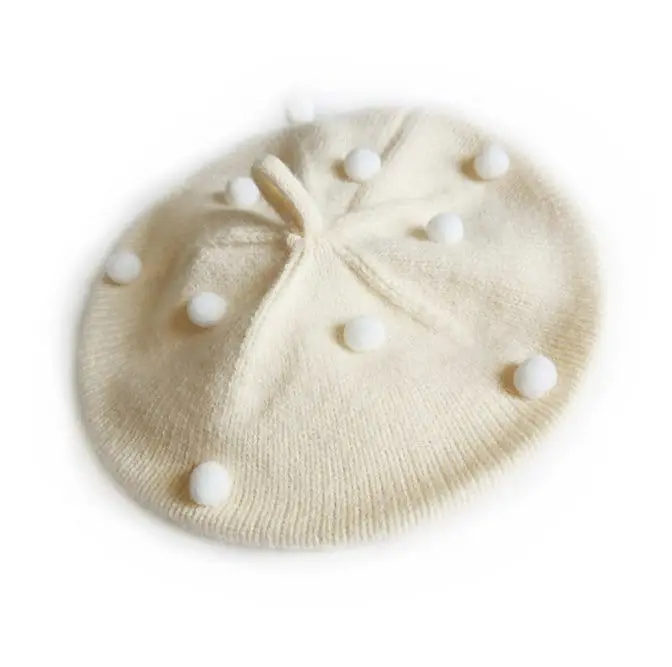 Miso - Korean Children Fashion - #kidzfashiontrend - Pompom Beret Hat - 2