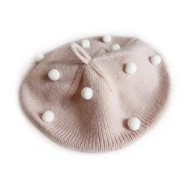Miso - Korean Children Fashion - #magicofchildhood - Pompom Beret Hat - 5