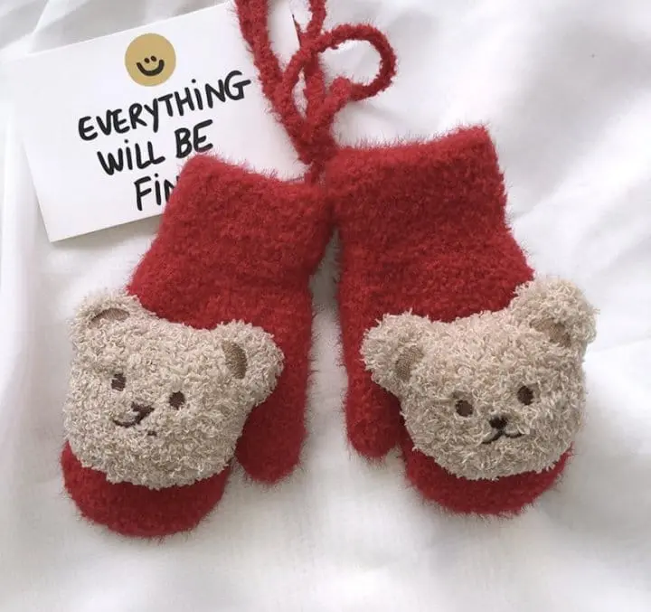 Miso - Korean Children Fashion - #minifashionista - Boodle Bear Bucket Gloves - 6