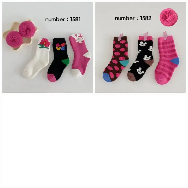 Miso - Korean Children Fashion - #prettylittlegirls - 1573 Routin Socks Set - 3