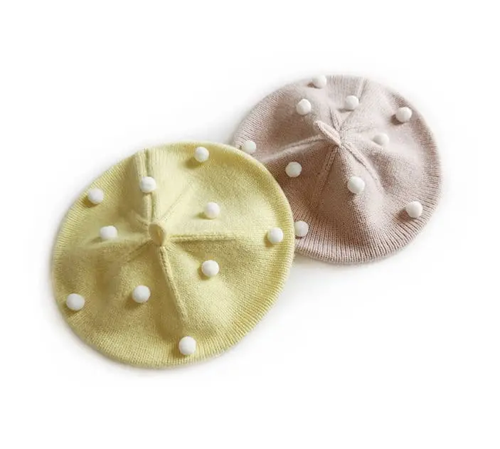 Miso - Korean Children Fashion - #prettylittlegirls - Pompom Beret Hat - 7