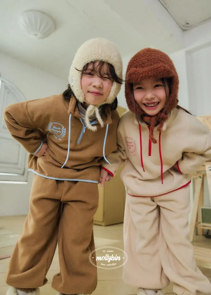 Mollybin - Korean Children Fashion - #childofig - Coco Fleece Top Bottom Set - 8
