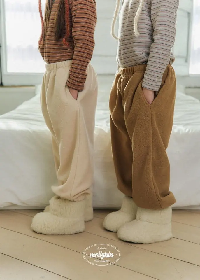 Mollybin - Korean Children Fashion - #childrensboutique - Coco Fleece Top Bottom Set - 9
