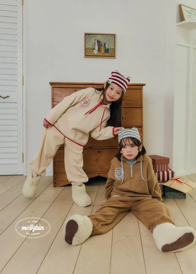 Mollybin - Korean Children Fashion - #designkidswear - Coco Fleece Top Bottom Set - 10