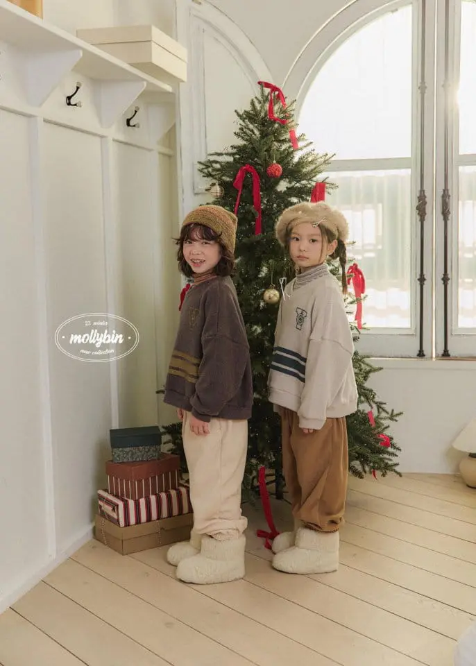 Mollybin - Korean Children Fashion - #childrensboutique - Nerd V Neck Sweatshirt - 4
