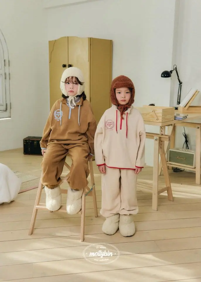 Mollybin - Korean Children Fashion - #fashionkids - Coco Fleece Top Bottom Set - 12