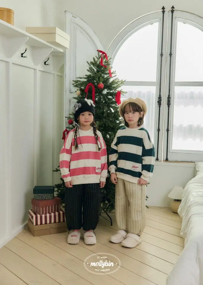 Mollybin - Korean Children Fashion - #kidsshorts - Vertical Quilted Pants - 12