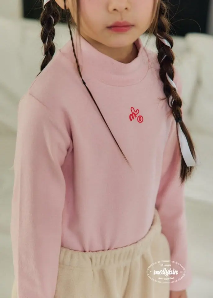 Mollybin - Korean Children Fashion - #kidsshorts - Molly Half Neck Tee - 11