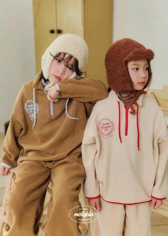 Mollybin - Korean Children Fashion - #minifashionista - Coco Fleece Top Bottom Set - 5