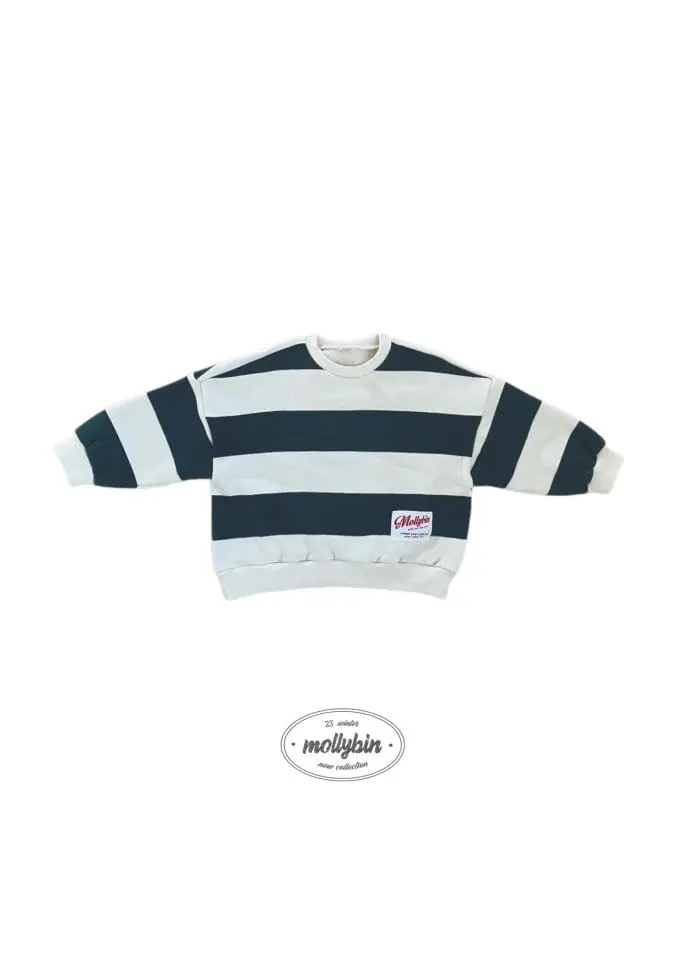 Mollybin - Korean Children Fashion - #prettylittlegirls - Label Fleece Sweatshirt