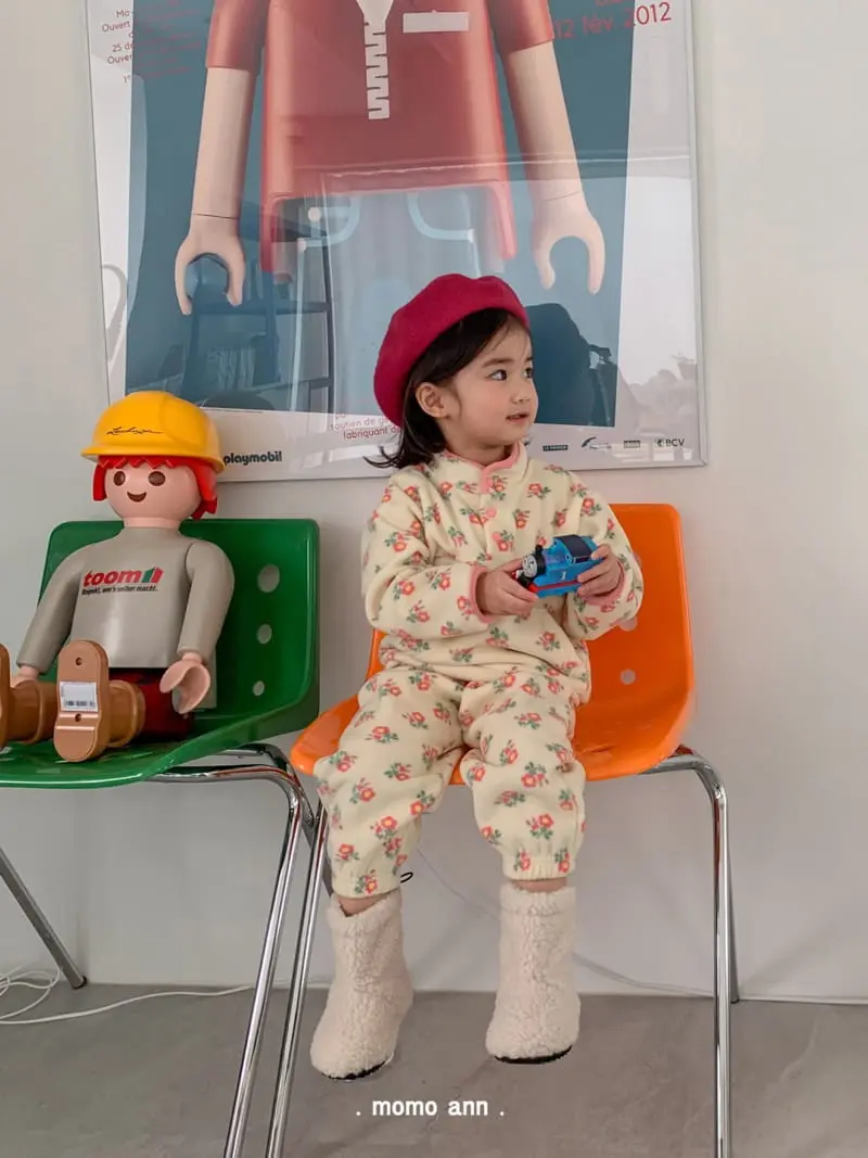 Momo Ann - Korean Children Fashion - #Kfashion4kids - Fleece Top Bottom Set