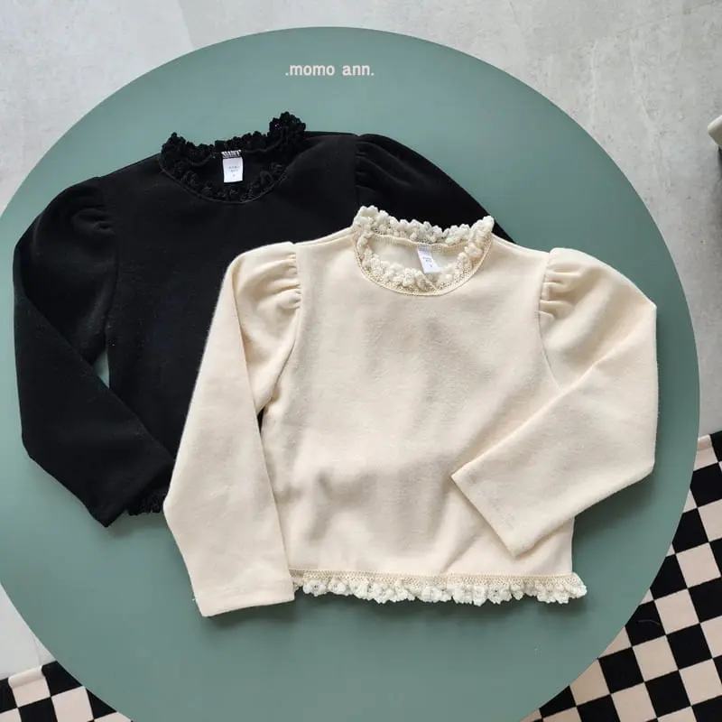Momo Ann - Korean Children Fashion - #fashionkids - Lace ST Tee - 11