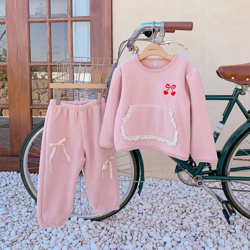 Momo Ann - Korean Children Fashion - #kidsshorts - Pong Top Bottom Set