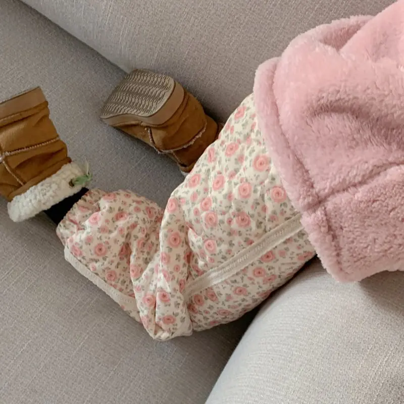 Momo Ann - Korean Children Fashion - #kidsstore - Flower Padding Pants
