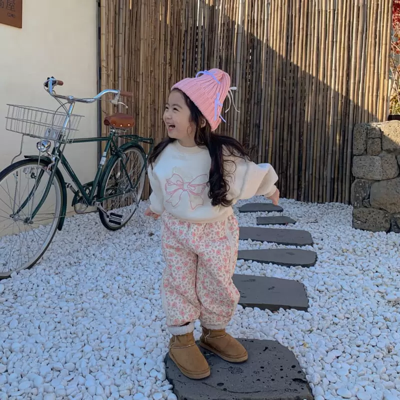 Momo Ann - Korean Children Fashion - #Kfashion4kids - Flower Padding Pants - 4