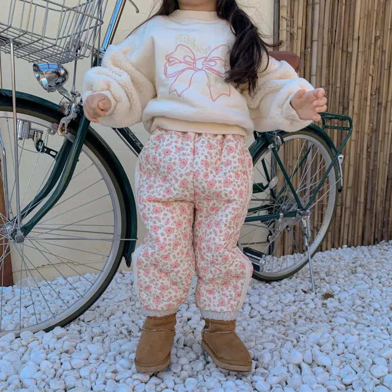 Momo Ann - Korean Children Fashion - #magicofchildhood - Flower Padding Pants - 5