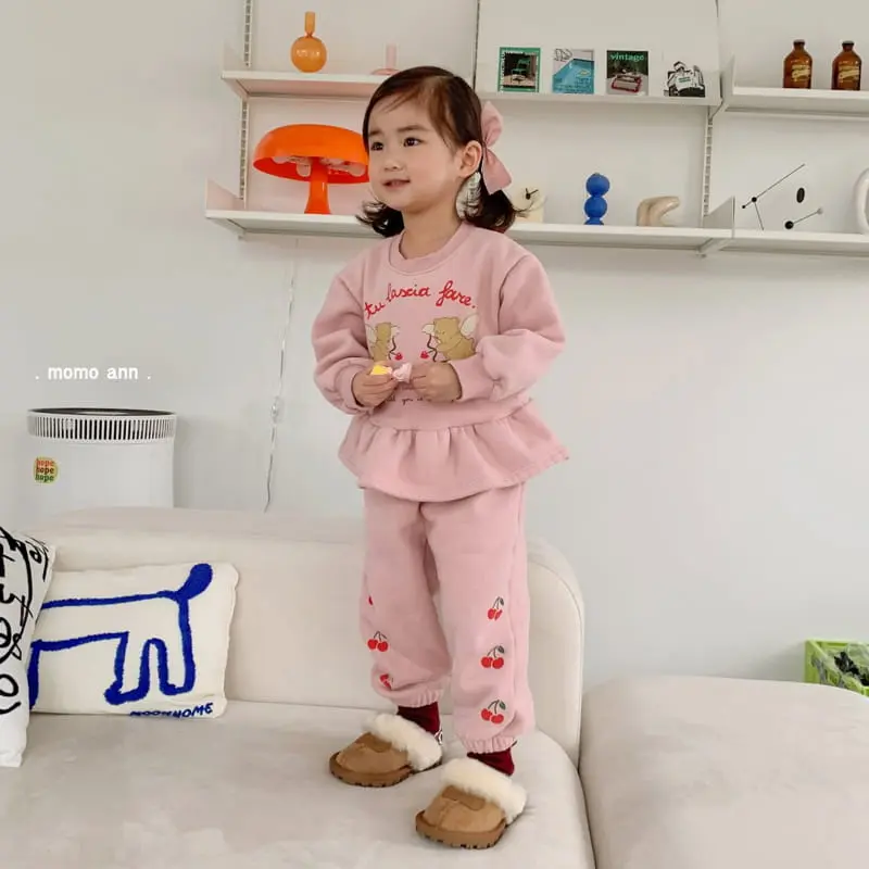 Momo Ann - Korean Children Fashion - #prettylittlegirls - Cherry Bear Top Bottom Set - 6