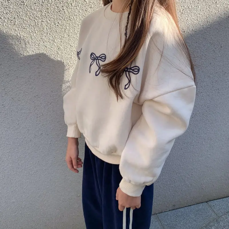 Momo Ann - Korean Children Fashion - #todddlerfashion - Ribbon Sweatshirt