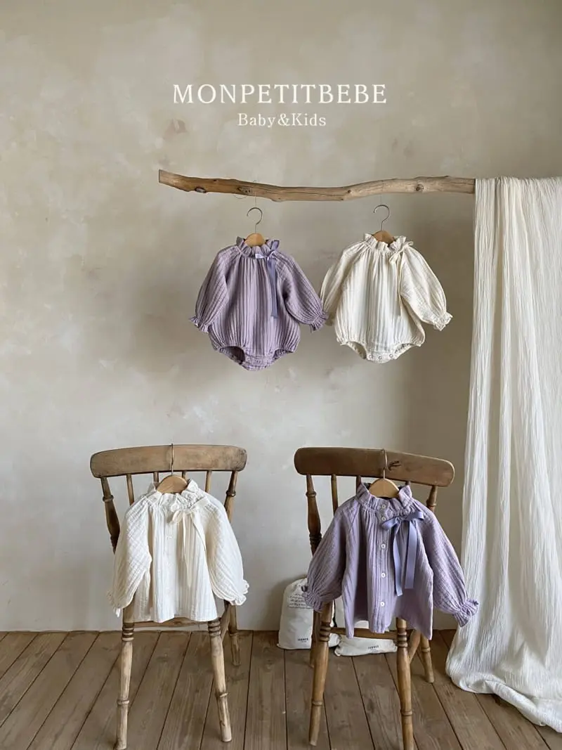 Mon Petit Bebe - Korean Baby Fashion - #babyboutique - Bebe Ribbon Body Suit - 8