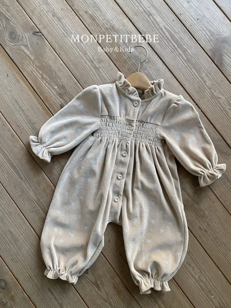 Mon Petit Bebe - Korean Baby Fashion - #babyboutique - Bebe Smoke Veloure Body Suit - 9