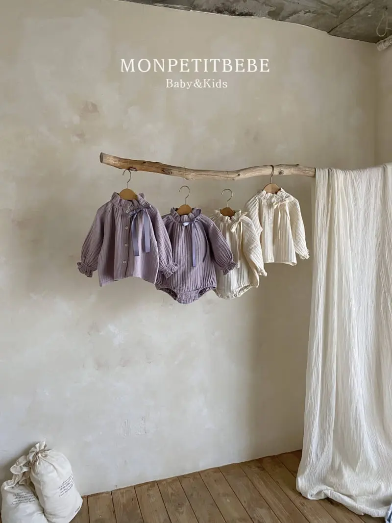 Mon Petit Bebe - Korean Baby Fashion - #babyboutiqueclothing - Bebe Ribbon Body Suit - 9
