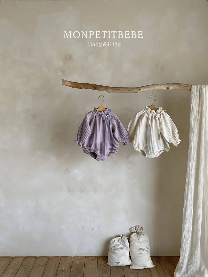 Mon Petit Bebe - Korean Baby Fashion - #smilingbaby - Bebe Ribbon Body Suit - 7